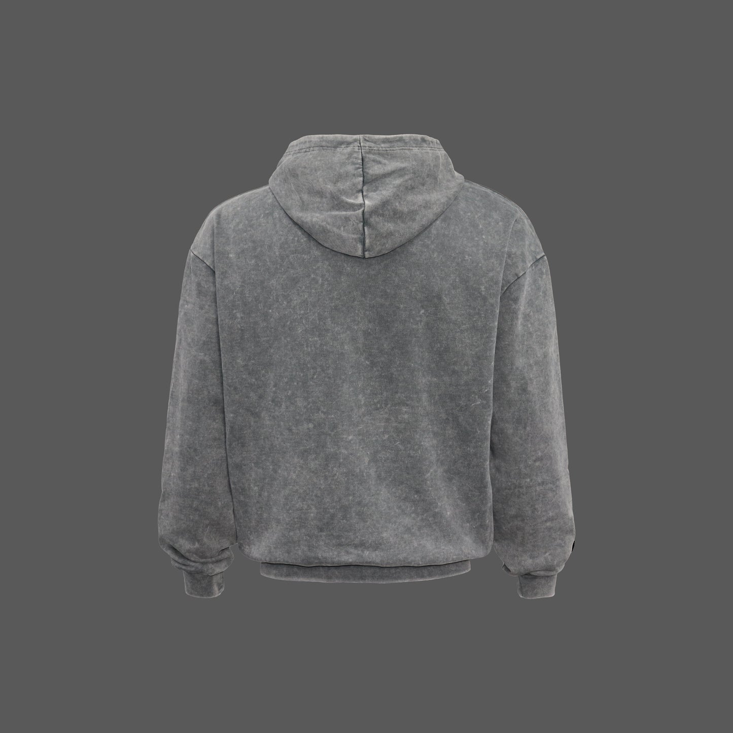 ACID-WASHED OVERSIZED GRAY HOODIE