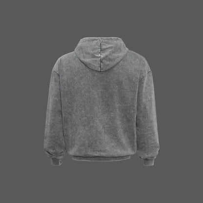 ACID-WASHED OVERSIZED GRAY HOODIE